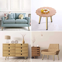 Meubles en or coniques personnalisés directe d'usine jambe de canapé 17cm Tube conique poli cône conique armoire en métal pieds de chaise de Table