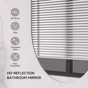 <span class=keywords><strong>Grand</strong></span> <span class=keywords><strong>miroir</strong></span> de salle de bain ovale sans cadre, <span class=keywords><strong>miroir</strong></span> <span class=keywords><strong>mural</strong></span> HD sans cuivre, <span class=keywords><strong>miroir</strong></span> sur mesure - Product Image 3