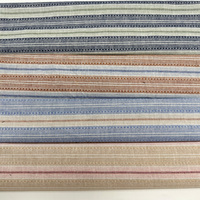 Tissu en coton et polyester rayé teint en fil, 135 g/m², largeur 145 cm, pour chemises décontractées, robes, textiles de maison