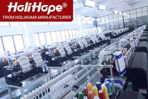 เครื่องปัก HoliHope 15 เข็ม 1200 จุดต่อนาที 400*500 มม. ปักเลื่อมเสื้อยืด เครื่องปัก 2 หัว แบบเดียวกับ Tajima - Product Image 4