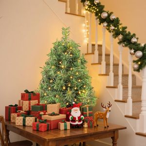 En stock, nouvelle arrivée, arbre de Noël artificiel de petite taille, or, rouge, argent, 40 cm, décoration de table, en vente - Product Image 2