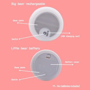 OEM Logo Tùy Chỉnh Giá Bán Buôn Silicone <span class=keywords><strong>Led</strong></span> Night <span class=keywords><strong>Light</strong></span> Phim Hoạt Hình Bé Nursery Đèn Thở Cảm Ứng/Silicone Night <span class=keywords><strong>Light</strong></span> - Product Image 5