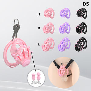 Jaula de Castidad Masculina con Puntos de Masaje de Silicona, Ligera, Impresa en 3D, 6 Tamaños de Anillos, Dispositivos de Jaula para Pene, Juguetes Sexuales para Adultos - Product Image 1