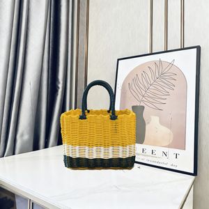 Pvc Straw Picnic Tote <strong>Bag</strong> Beach Handbag Travel Shopping Tote Rattan <strong>Wicker</strong> <strong>Bags</strong> Portable Straw <strong>Bag</strong> - Product Image 4