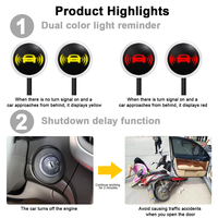 Sensor de Radar de Microondas para Coche, Sistema de Asistencia de Cambio de Carril, Alarma LED de Dos Colores, BSA BSM, 24GHz