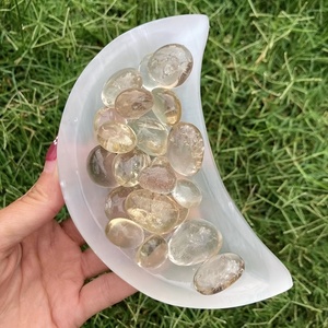 Vendita all'Ingrosso di Articoli in Cristallo Curativo, Ciotola a Forma di Luna in Selenite per Decorazione Casa e Meditazione - Product Image 3