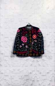 Atractiva Chaqueta Larga Suzani Bordada a Mano para Mujer, Estilo Bohemio, Gitano, Crewel, para Primavera, Festivales, Regalo Especial - Product Image 3