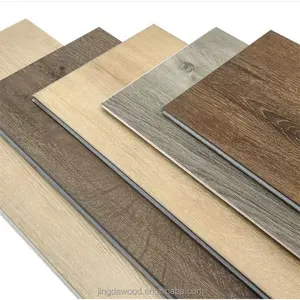 Fábrica Hot Sale SPC Flooring Light Gray UV Revestimento Fireproof Wood Grain Texture Plastic Vinyl Flooring Para Decoração de Casa