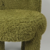 Fauteuil d'appoint Boucle - Canapé simple 4 pieds en polaire Teddy - Fauteuil moelleux en fausse fourrure bouclée pour salon et chambre modernes