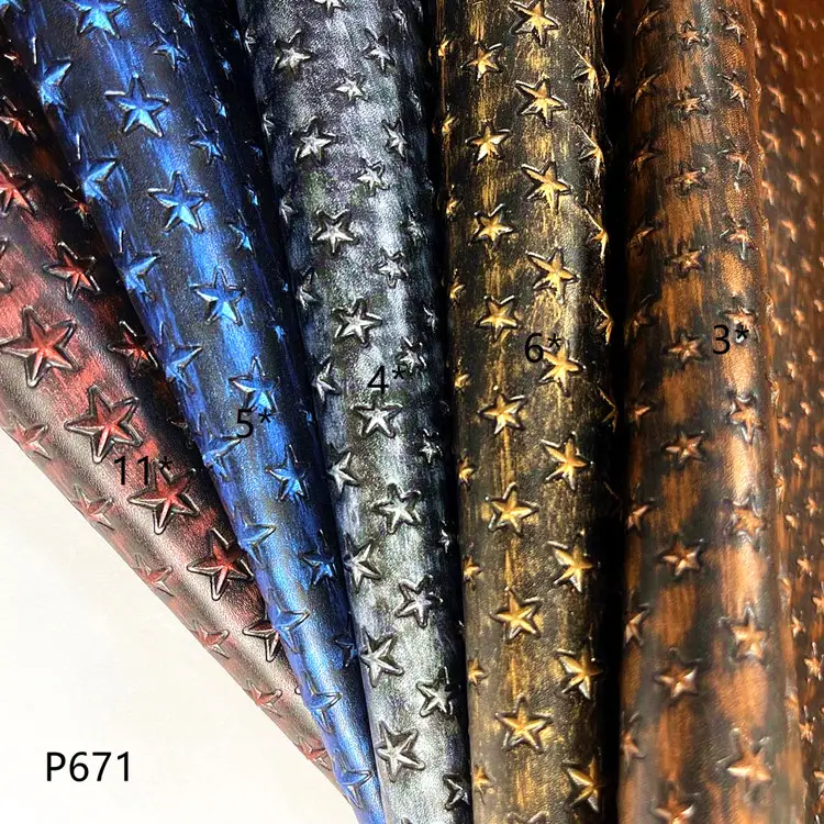 P671 винтажная стильная бронзовая металлическая звезда искусственная кожа для сумок, сумок, ремней, обуви, ремесленных изделий