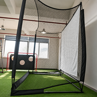 Filet d'entraînement de golf 10x8FT avec écran d'impact HD, cage de frappe robuste pour entraînement en intérieur