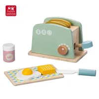 Jeu de cuisine en bois pour enfants, jouet d'imitation pour la maternelle, grille-pain et accessoires pour enfants
