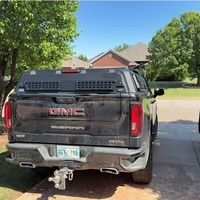Auvent en aluminium à profil bas pour pick-up GMC 1500/F150 avec porte-bagages de toit, fixation sécurisée sans perçage