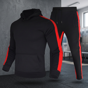 Survêtements de sport pour hommes, personnalisables avec logo, de luxe, respirants, à capuche, longs, mi-lourds, pour l'entraînement et la gym - Product Image 2