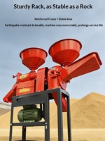 Moulin à céréales intégré automatique, décortiqueuse de riz, moteur en cuivre pur 2,6 kW, décortiqueuse de paddy multifonctionnelle pour la maison et la ferme