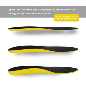 Carbon Fiber Insoles Performance Shock Arch <b>Supports</b> Sports Orthotic Insoles - Product Image 6