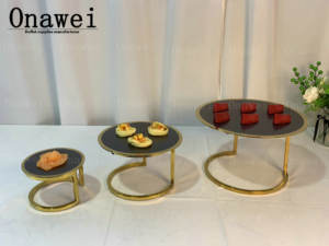 ओनावी का नया उत्पाद बफेट टेबल स्टेनलेस स्टील केक सुशी फूड बफेट डिस्प्ले स्टैंड रैक दोपहर चाय स्टैंड - Product Image 5