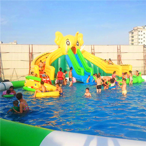 Custom PVC Inflatable Elephant Water <b>Slide</b> Colorful Water Play Equipment for <b>Pool</b> Resort Hotel Commercial Use - Product Image 3