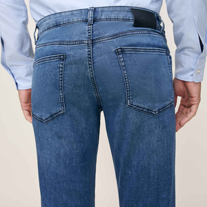 Custom Logo Men Denim <strong>Jeans</strong> Mid-Rise <strong>Blue</strong> <strong>Jeans</strong> with Private <strong>Label</strong> Service and Bulk Order Support - Product Image 6