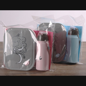 Voi mô hình lò vi ba di động trẻ em trẻ em ăn nhẹ hộp thực phẩm lưu trữ Hộp Ăn Trưa hộp với chai nước đặt - Product Image 4