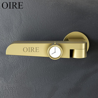 Robinet de lavabo mural monotrou à eau froide Kaiping Oire, finition laiton brossé doré, avec cartouche céramique, gain de place
