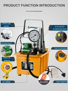 DOOROOM HHB-700A High Pressure Electric Hydraulic Pump Oil Pressure Pump With Solenoid Valve And Pedal