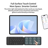 Teclado inalámbrico plegable con panel táctil, portátil y recargable para tabletas, portátiles, PC, iOS, Android, Windows y HarmonyOS