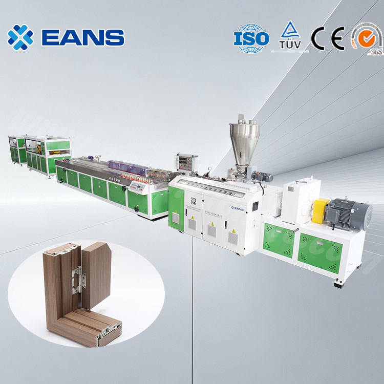 PVC WPC Hollow Door Frame Extrusion Line Plastic Profile Making Machine ...