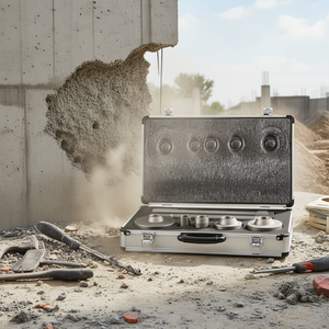 Kit de scies cloches pour béton 1-2/11 1-3/5 2-9/16 3-5/32 3-15/16 pouces, forets de découpe murale à queue SDS Plus Max - Product Image 2