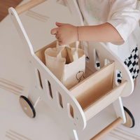Andador de Madera Montessori para Bebés, Carrito de Empuje, Juguete de Aprendizaje para Caminar con Ruedas para Niños