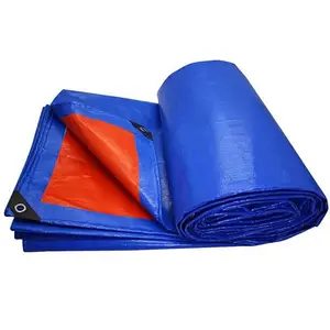 Waterproof PE Tarpaulin Anti Leak Blue And Orange PE Tarpaulin