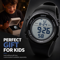Montre de plongée de luxe pour homme, montre sport numérique LED, résistante à l'eau 5 ATM, alarme, lumineuse