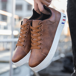 Scarpe in Pelle da <span class=keywords><strong>Uomo</strong></span> <span class=keywords><strong>Taglia</strong></span> Grande <span class=keywords><strong>48</strong></span> con Lacci, Design Casual Impermeabile e Piatto per Primavera, Estate, Autunno e Inverno, Tendenze Moda - Product Image 4