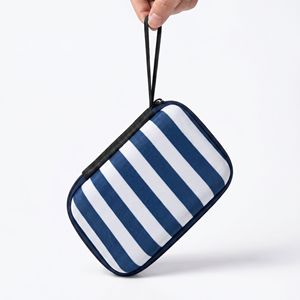 Estuche de almacenamiento de carcasa dura EVA para impresora de etiquetas P12 P15 M1, estuche protector portátil con rayas azules y blancas, 2 3 compartimentos - Product Image 3