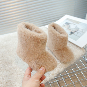 Bottes de neige pour enfants, mi-mollet, en coton épais, rembourrées et chaudes, pour filles et bébés filles - Product Image 6