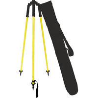 CHANDA 2M Trépied robuste en aluminium avec perche à prisme pour antenne répétiteur et capteur RTK à fixation universelle compatible, verrouillage rapide