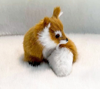 Peluche renard réaliste, adorable renard bleu, jouet animal de la forêt, petite taille, vente en gros