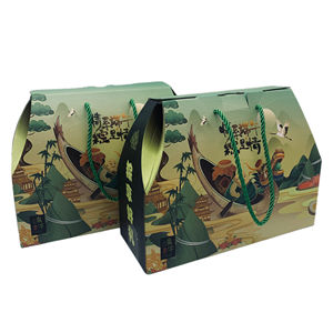 กล่องกระดาษพกพาสำหรับเทศกาลเรือมังกรสุดหรู บรรจุภัณฑ์ของขวัญซงซี ถุงกระดาษ - Product Image 1