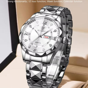 Reloj de Cuarzo para Hombre Binbond 2521, a la Moda, Resistente al Agua, con Doble Calendario, Luz Nocturna, Multifuncional, para Negocios y Ocio, Reloj de Pareja - Product Image 5