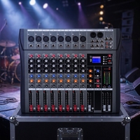 Console de mixage audio professionnelle 8 canaux CT avec 16 effets DSP, équipement audio, contrôleur DJ/console de mixage pour scène DJ en extérieur