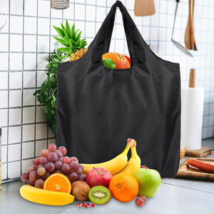 Sac de transport pliable personnalisé, léger, réutilisable, en polyester, écologique, pour le rangement, les courses, les voyages, les courses d'épicerie - Product Image 5