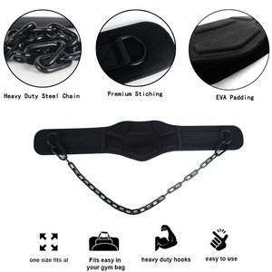 Cinturón de levantamiento de pesas de alta resistencia con cadena de acero, acolchado cómodo y soporte para la espalda para entrenamiento de fuerza. Servicio OEM. - Product Image 5