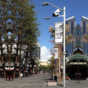 Ss 304 זרוע אחת המצלמה cctv זרוע אחת 8m 10m מוט אלומיניום עבור ניטור אור רחוב - Product Image 4