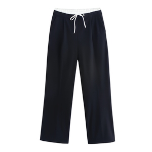 Pantalon de survêtement d'hiver personnalisé à jambe large, effet délavé, 100% coton molletonné, haute qualité 360g, séchage rapide, fermeture à cordon, respirant - Product Image 1
