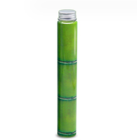 Botol Kemasan 400ML Bentuk Bambu Unik, Desain Slim PET, untuk Jus, Susu, Kopi Dingin, Smoothie, dan Teh Susu (satu kali pakai)