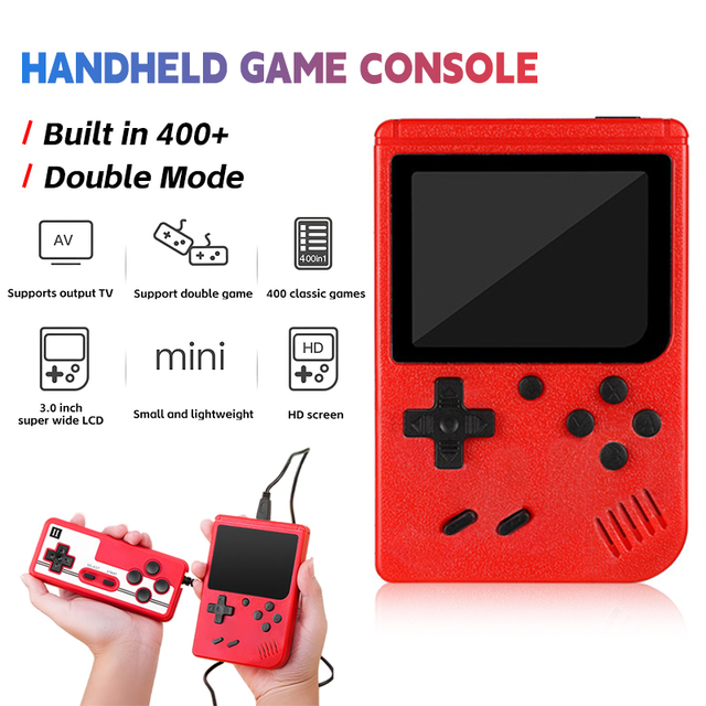 SUP Game Console Handheld With Handle Includes 400 Games AV Output 3 Inch HD Screen / Color Screen Dual Player