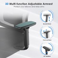 Chaise de bureau JOHOOFURNITURE avec dossier en maille, soutien lombaire réglable, accoudoirs 3D, appui-tête, pour salle d'attente, bureau à domicile, Sedia Da Gaming