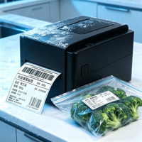 Imprimante à transfert thermique 203-300 dpi pour l'impression d'étiquettes et de codes-barres sur rubans, idéale pour les sacs de légumes conçus pour le congélateur