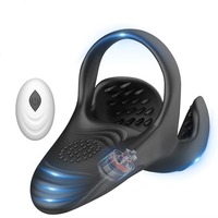 Elektrischer Männlicher Masturbationsring Prostata-Massagegerät Silikon Elektrischer Vibrationsring Erotikprodukte für Erwachsene