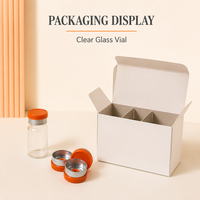 Flacon en verre transparent vide de 16x27 mm avec bouchon en caoutchouc pour le stockage d'échantillons de laboratoire
